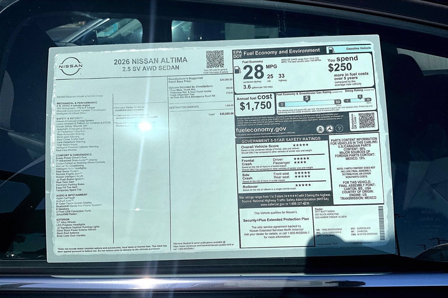 2026 Nissan Altima SV