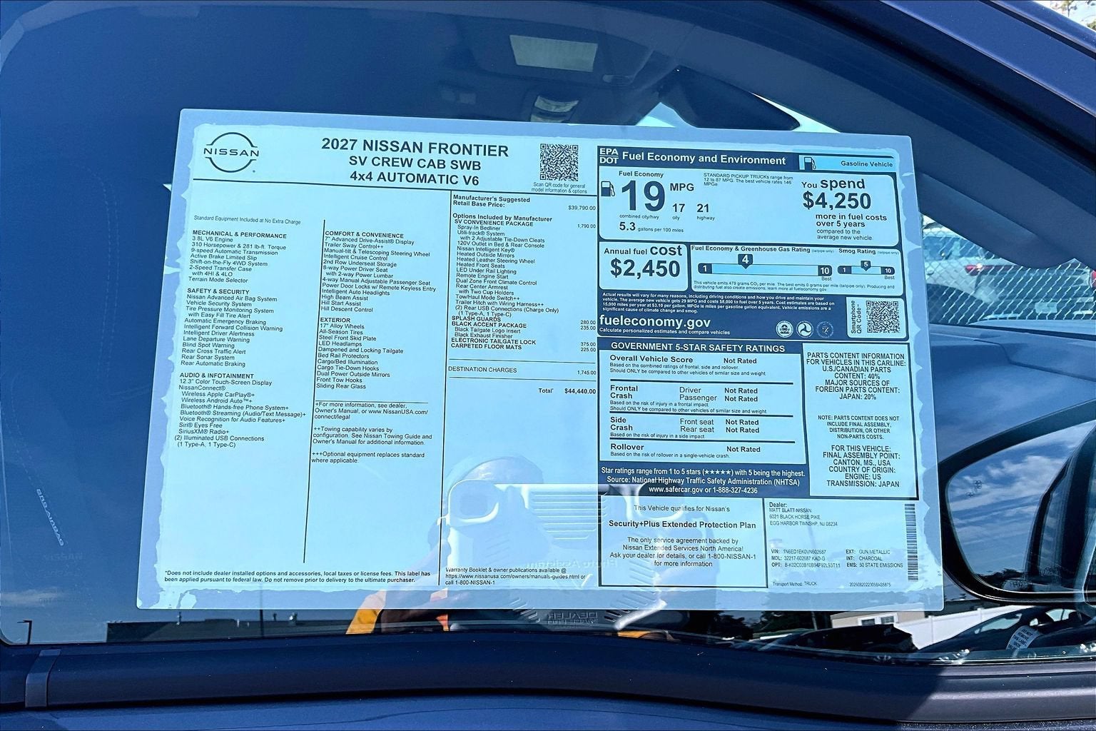 2027 Nissan Frontier SV