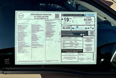 2026 Nissan Frontier SV