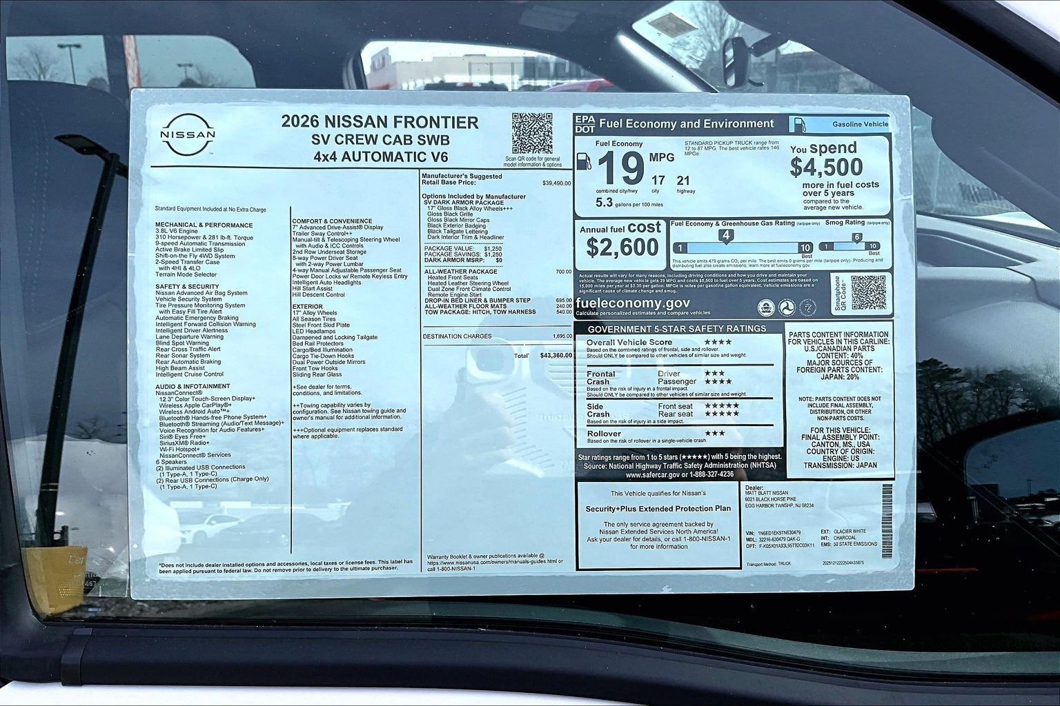 2026 Nissan Frontier SV