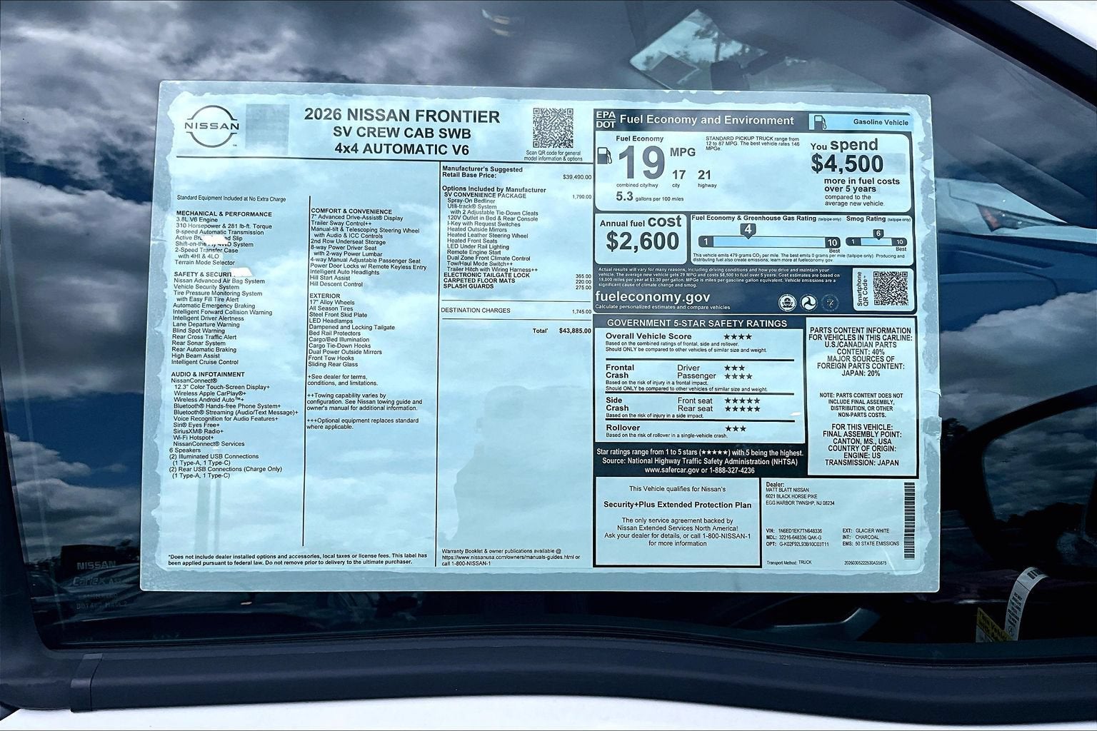 2026 Nissan Frontier SV