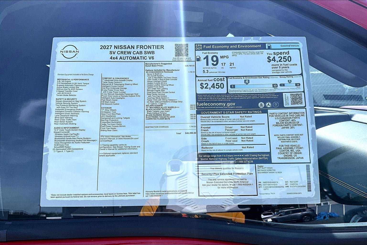 2027 Nissan Frontier SV