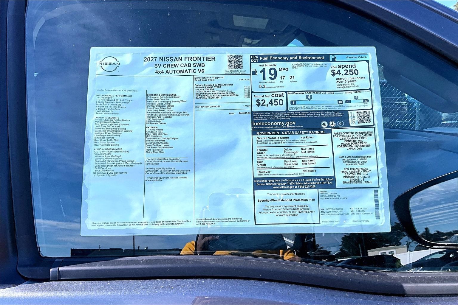 2027 Nissan Frontier SV