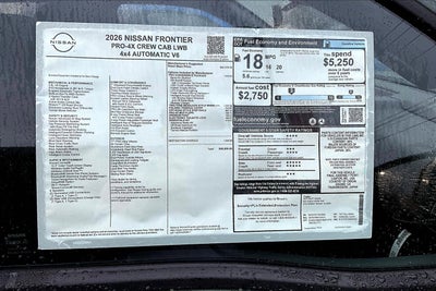2026 Nissan Frontier PRO-4X