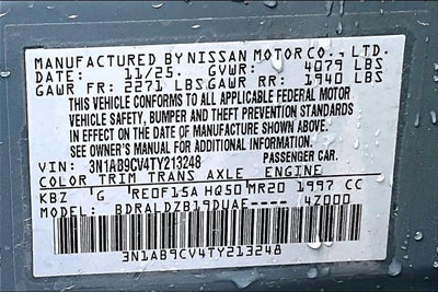 2026 Nissan Sentra SV