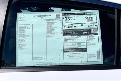 2027 Nissan Sentra SV
