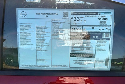 2026 Nissan Sentra SV