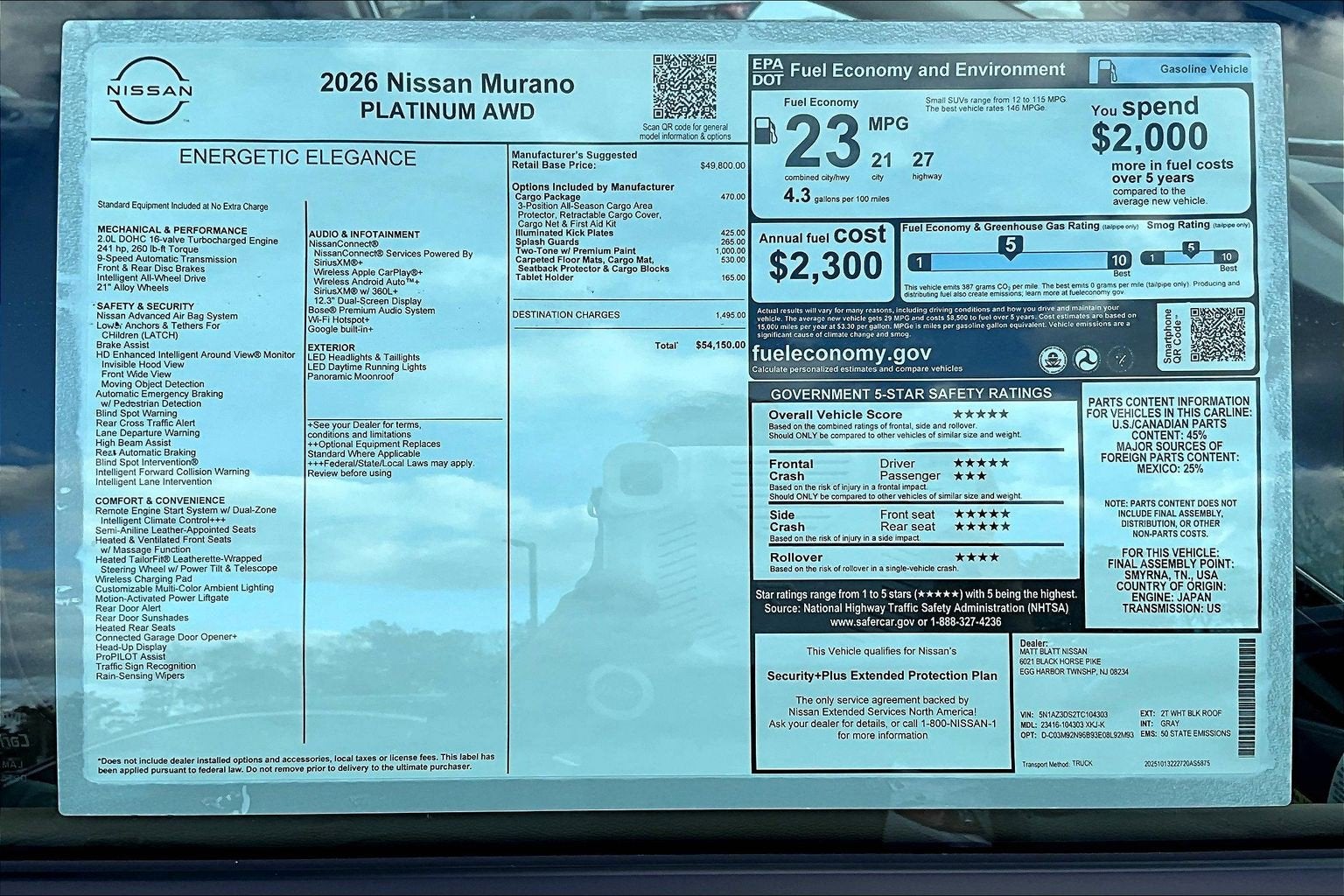 2026 Nissan Murano Platinum