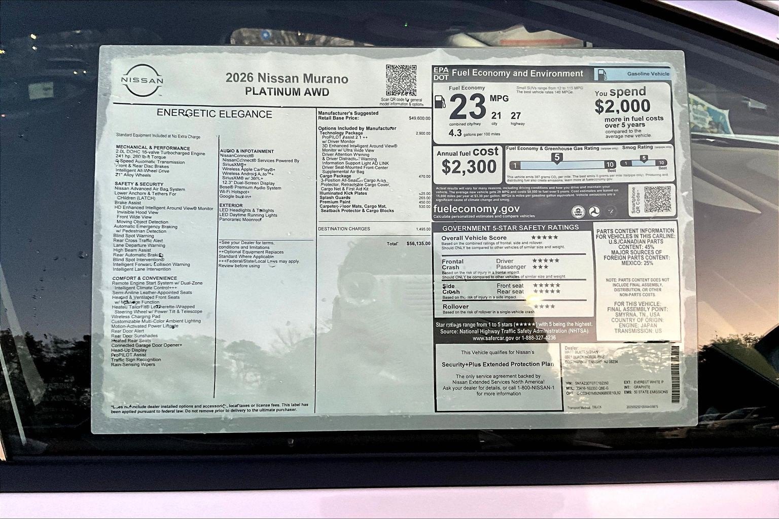 2026 Nissan MURANO Platinum