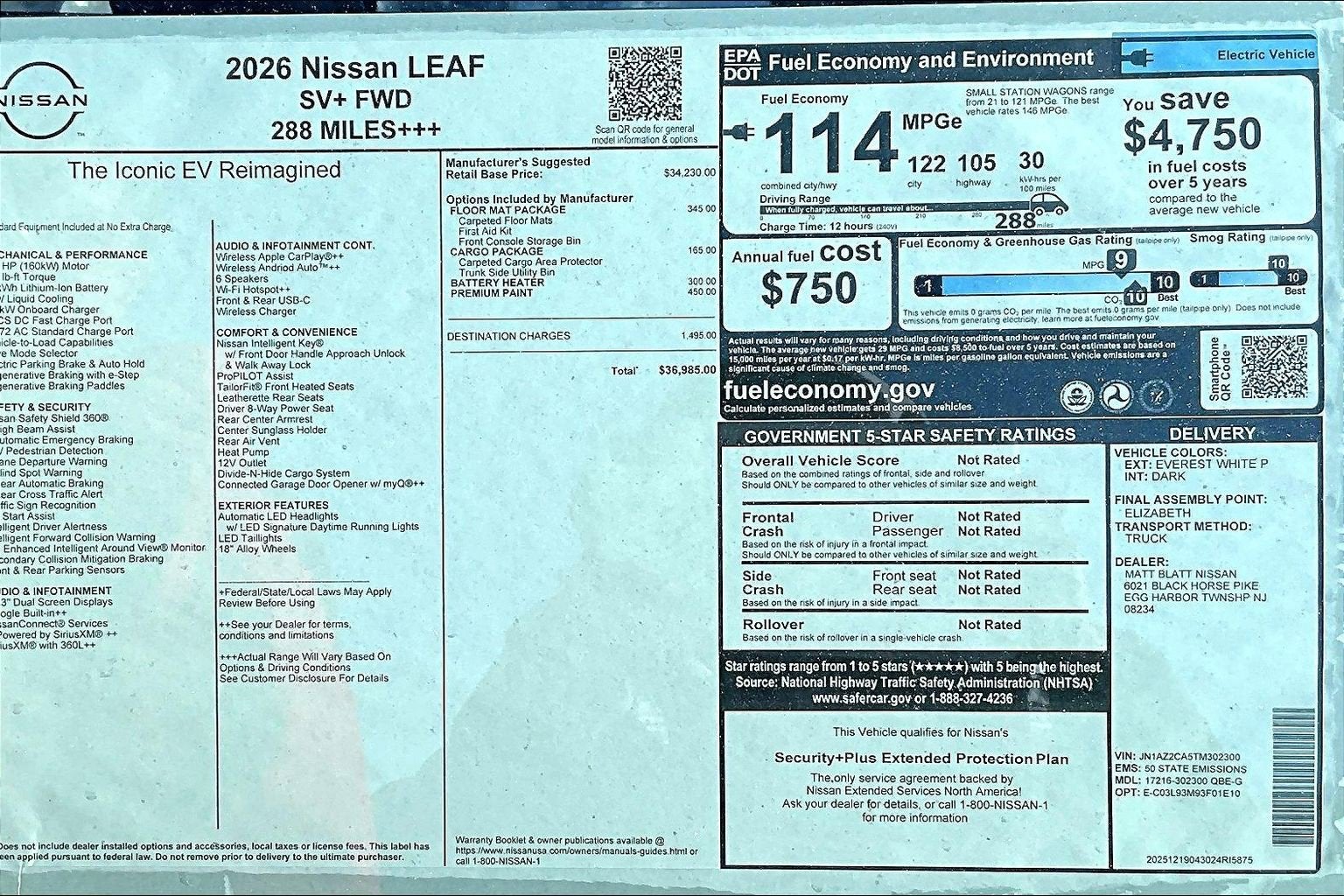 2026 Nissan LEAF SV+