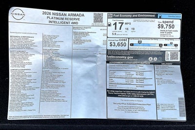 2026 Nissan Armada Platinum Reserve