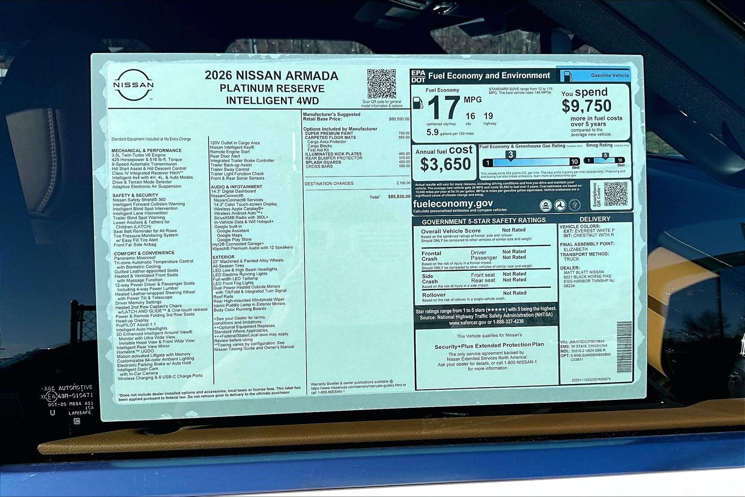 2026 Nissan Armada Platinum Reserve