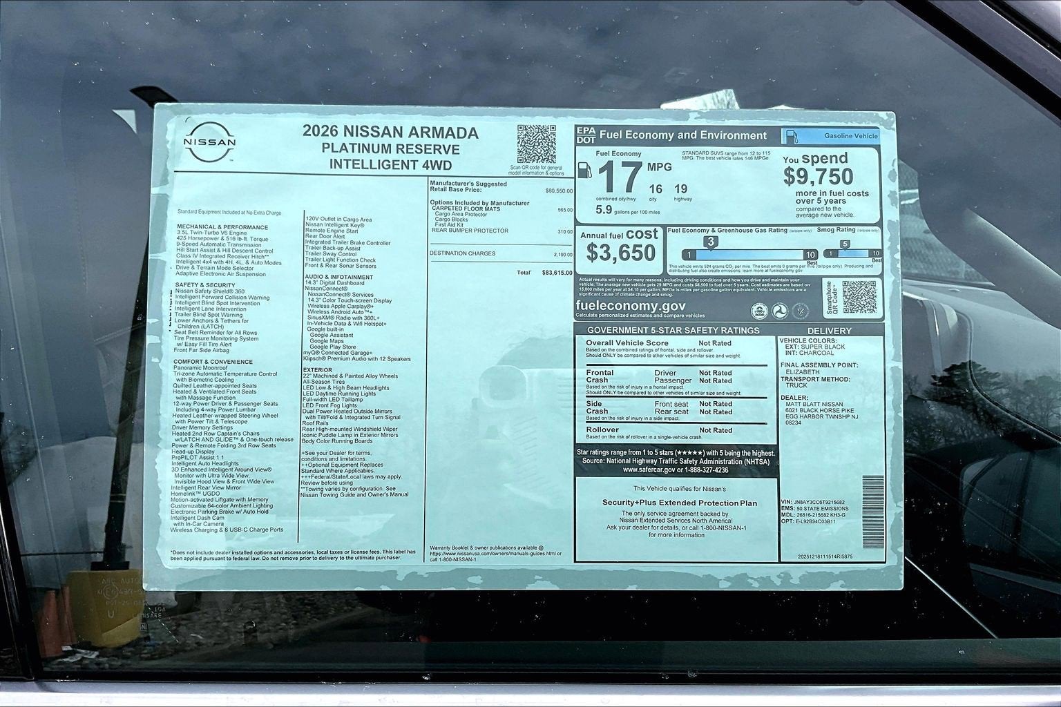 2026 Nissan Armada Platinum Reserve