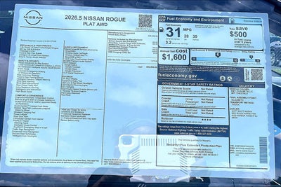 2026 Nissan Rogue Platinum