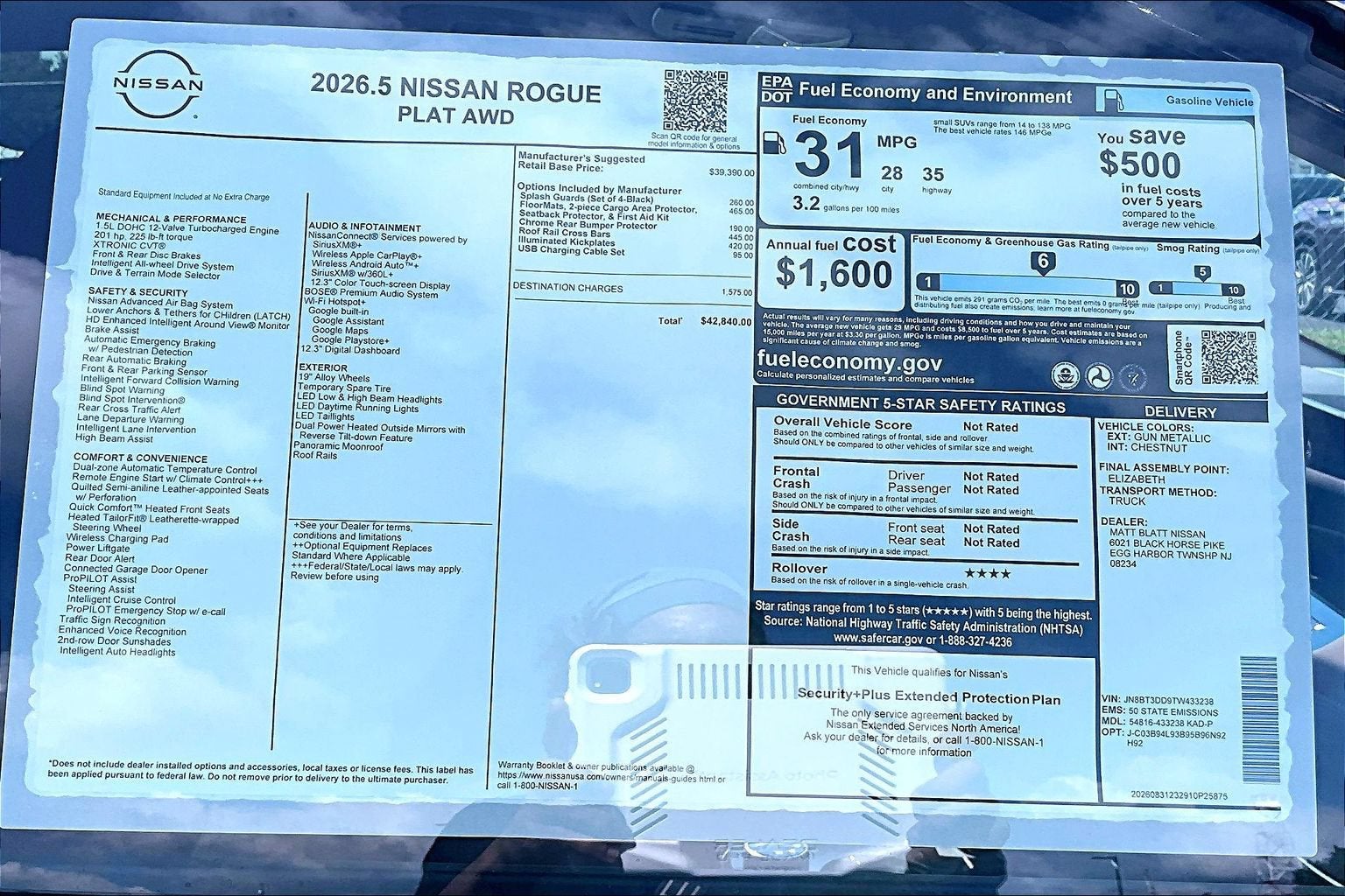 2026 Nissan Rogue Platinum