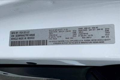 2024 RAM ProMaster Delivery Van BEV RAM PROMASTER EV SUPER HIGH ROOF 159” WB EXT