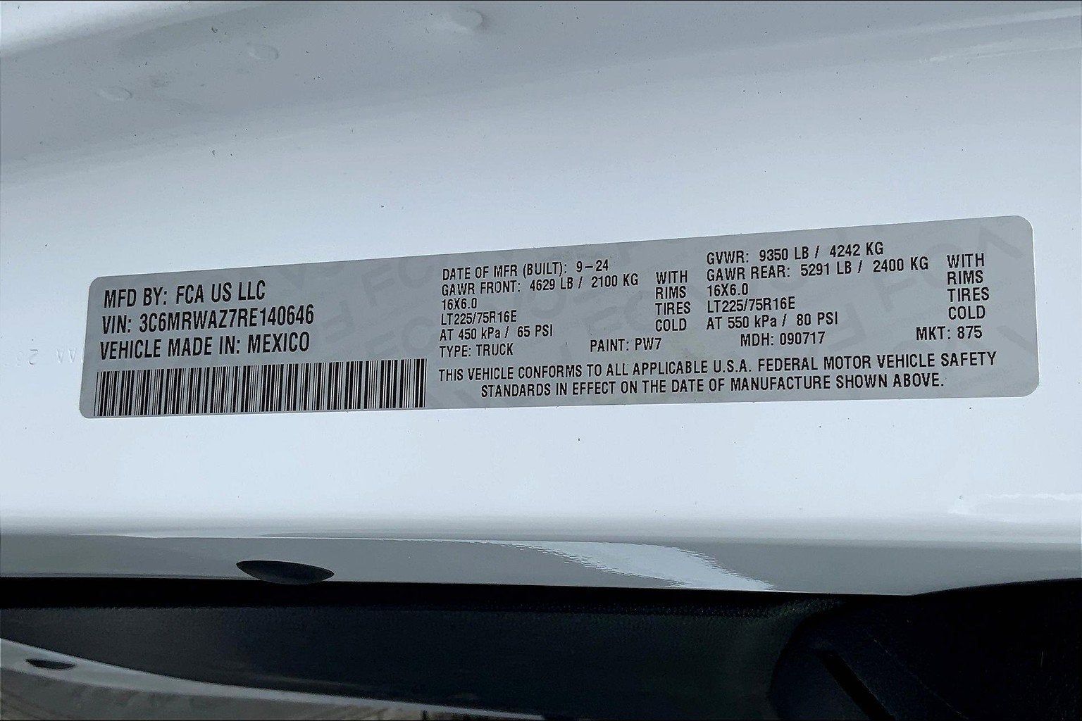 2024 RAM ProMaster Delivery Van BEV RAM PROMASTER EV SUPER HIGH ROOF 159” WB EXT