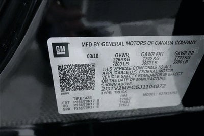 2018 GMC Sierra 1500 SLE