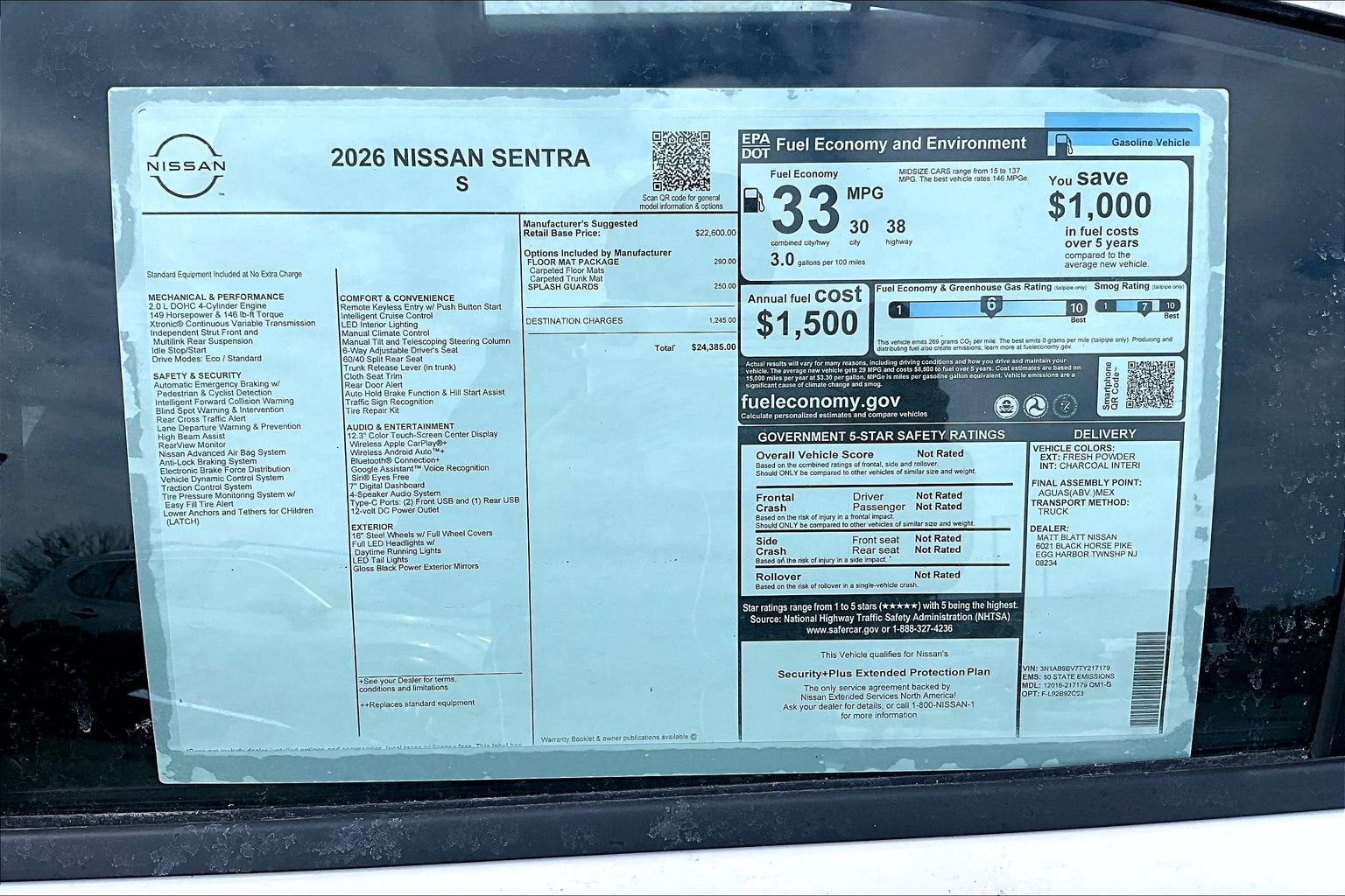 2026 Nissan Sentra S