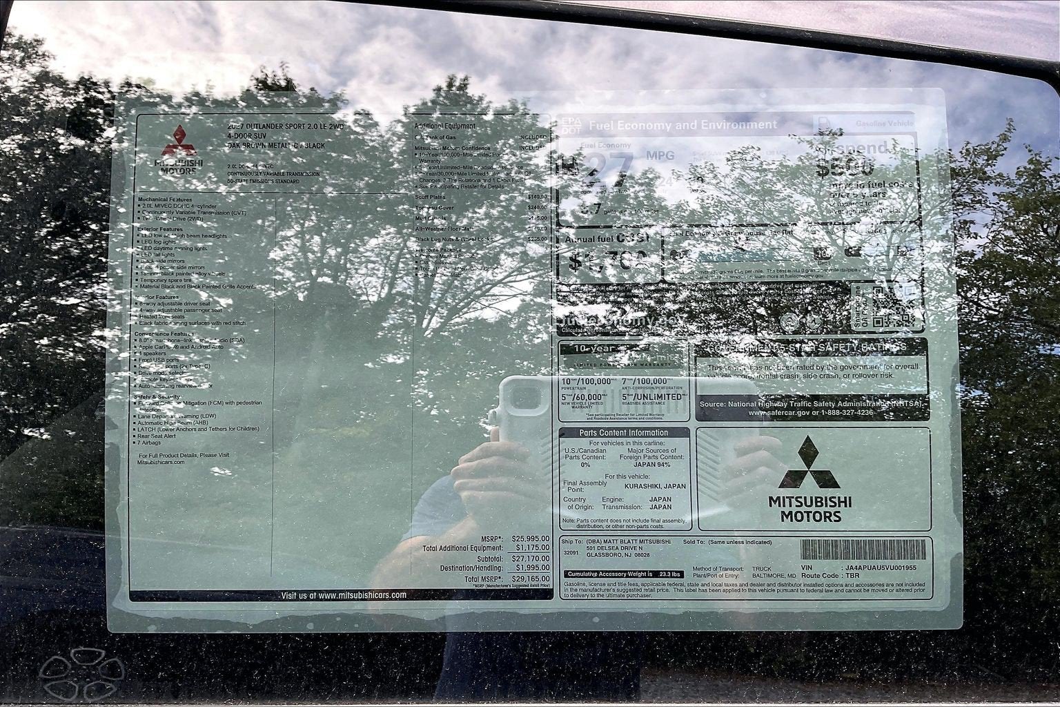 2027 Mitsubishi Outlander Sport LE