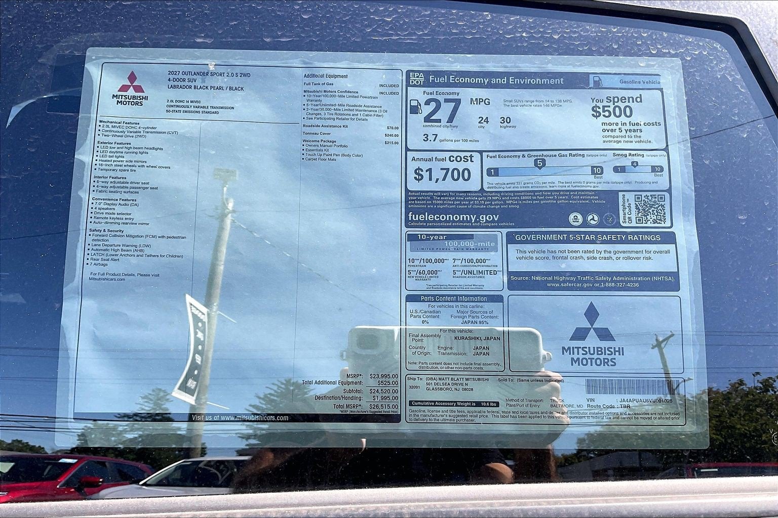 2027 Mitsubishi Outlander Sport Base