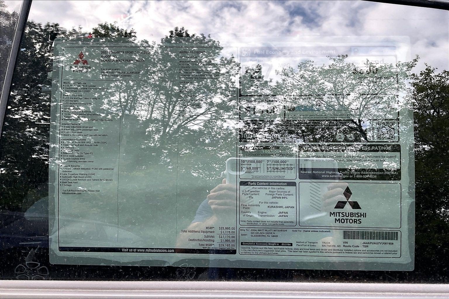 2027 Mitsubishi Outlander Sport LE
