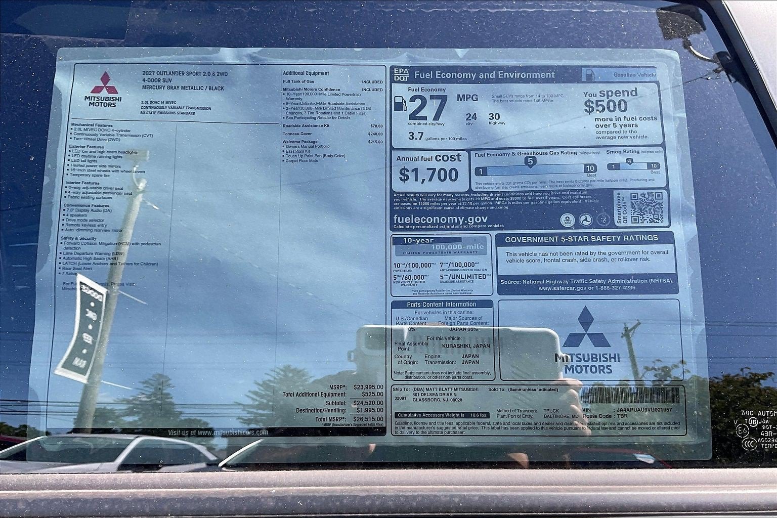2027 Mitsubishi Outlander Sport Base