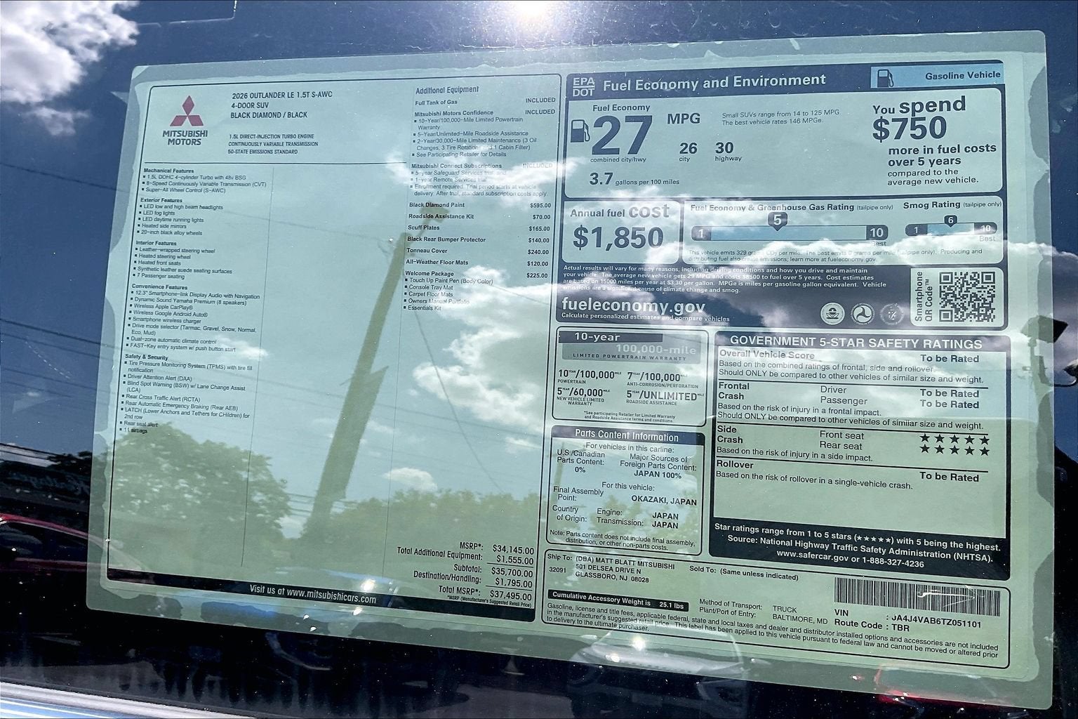 2026 Mitsubishi Outlander LE