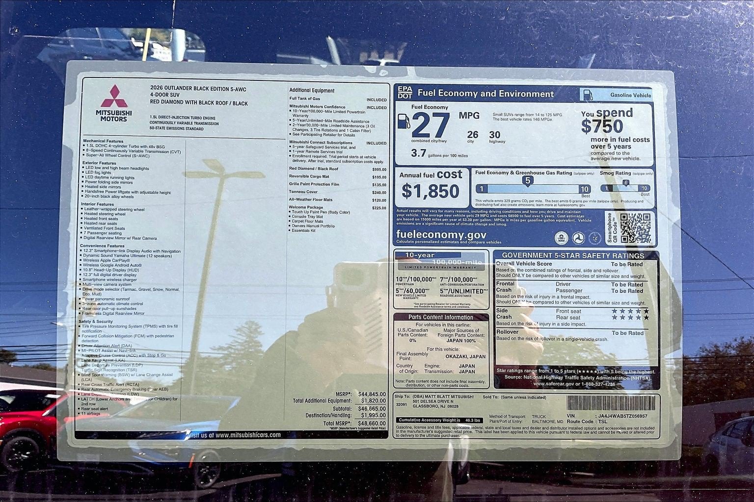 2026 Mitsubishi Outlander Black Edition S-AWC