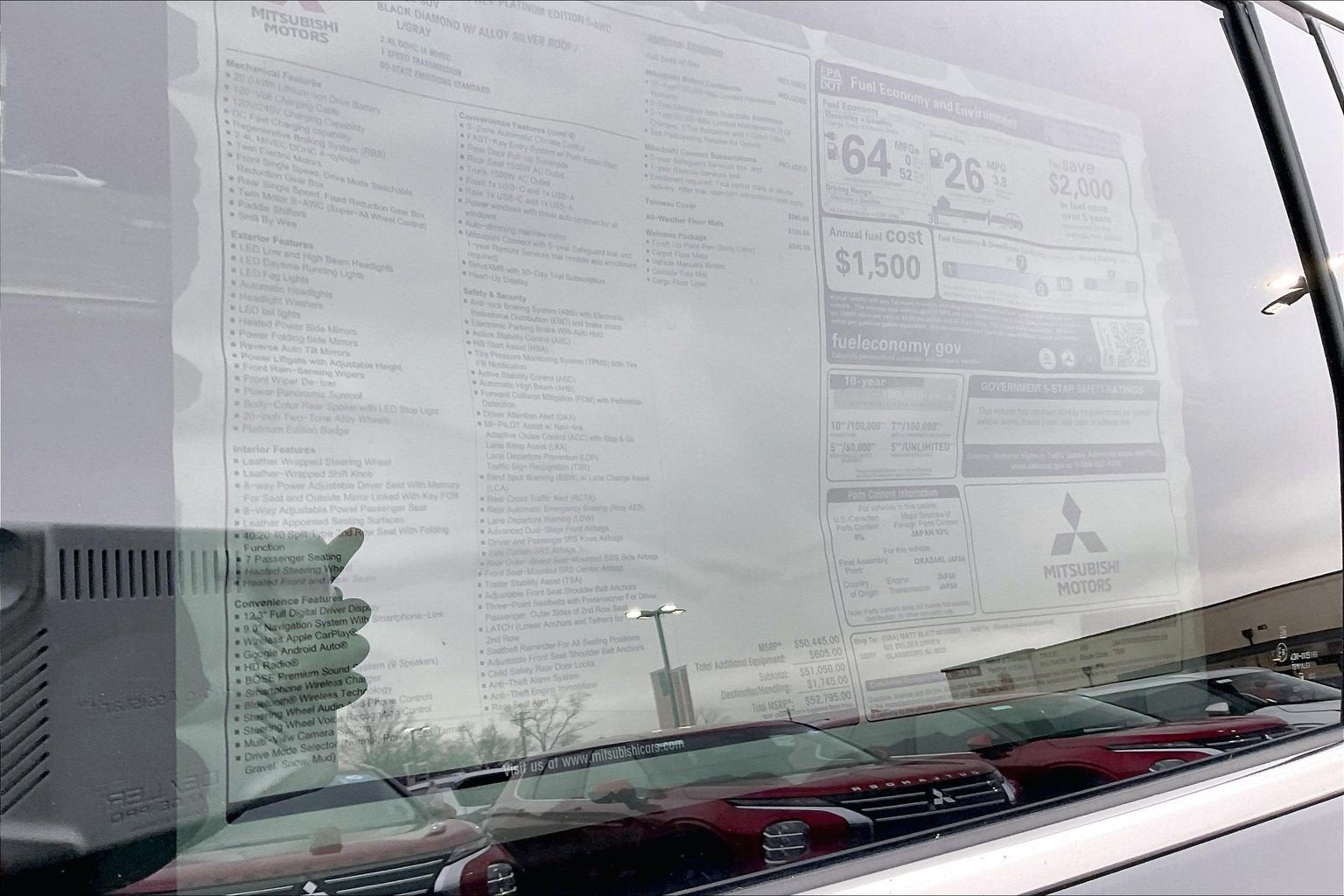 2025 Mitsubishi Outlander Plug-In Hybrid PLATINUM PHEV