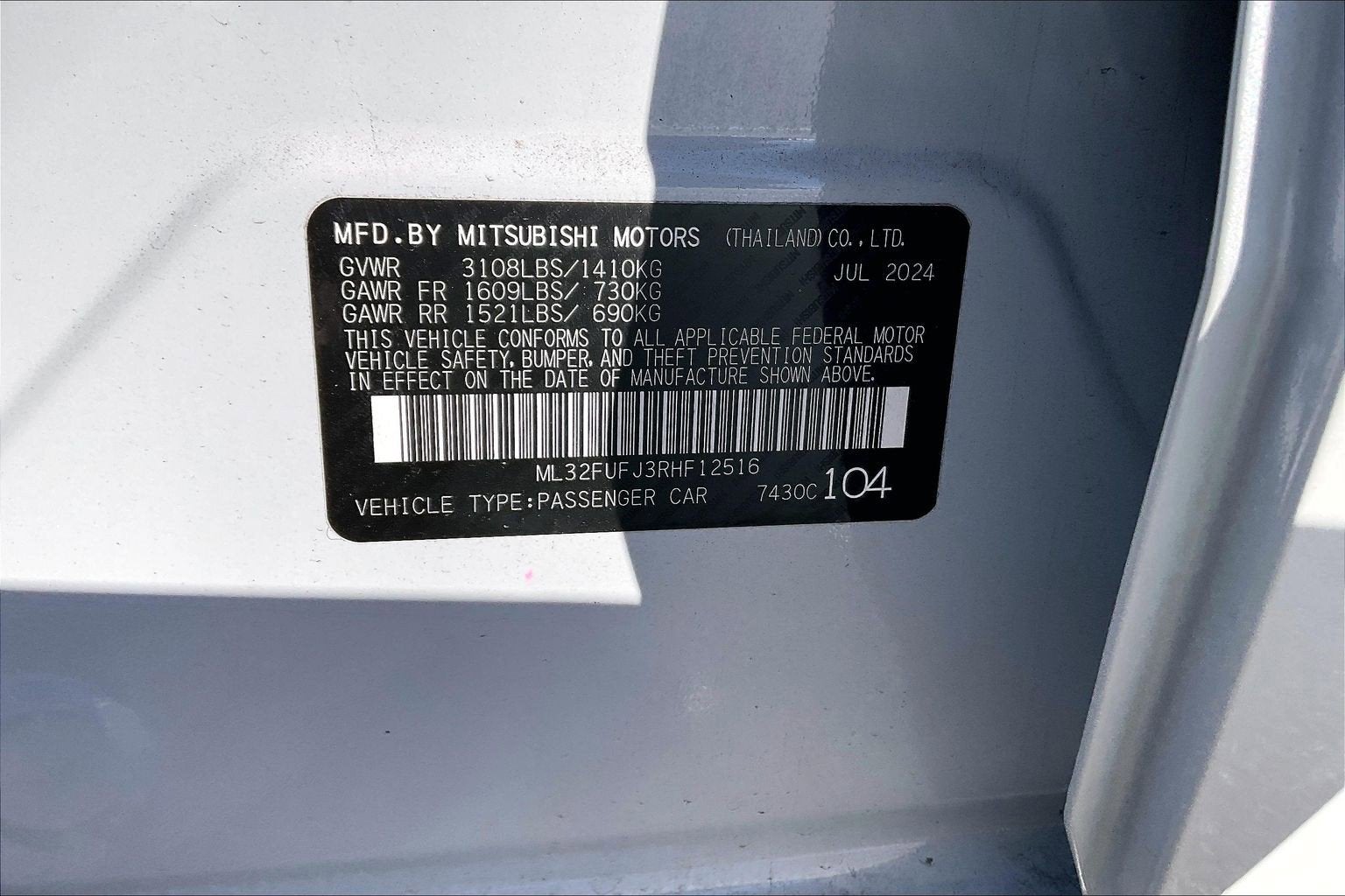 2024 Mitsubishi Mirage G4 LE