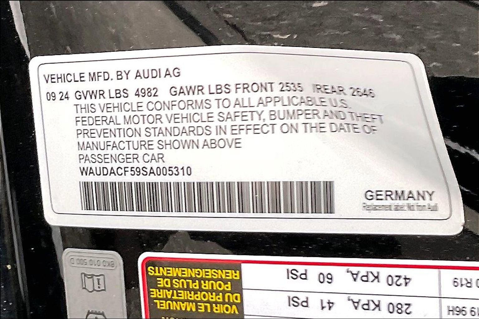 2025 Audi A5 Sportback S line Premium