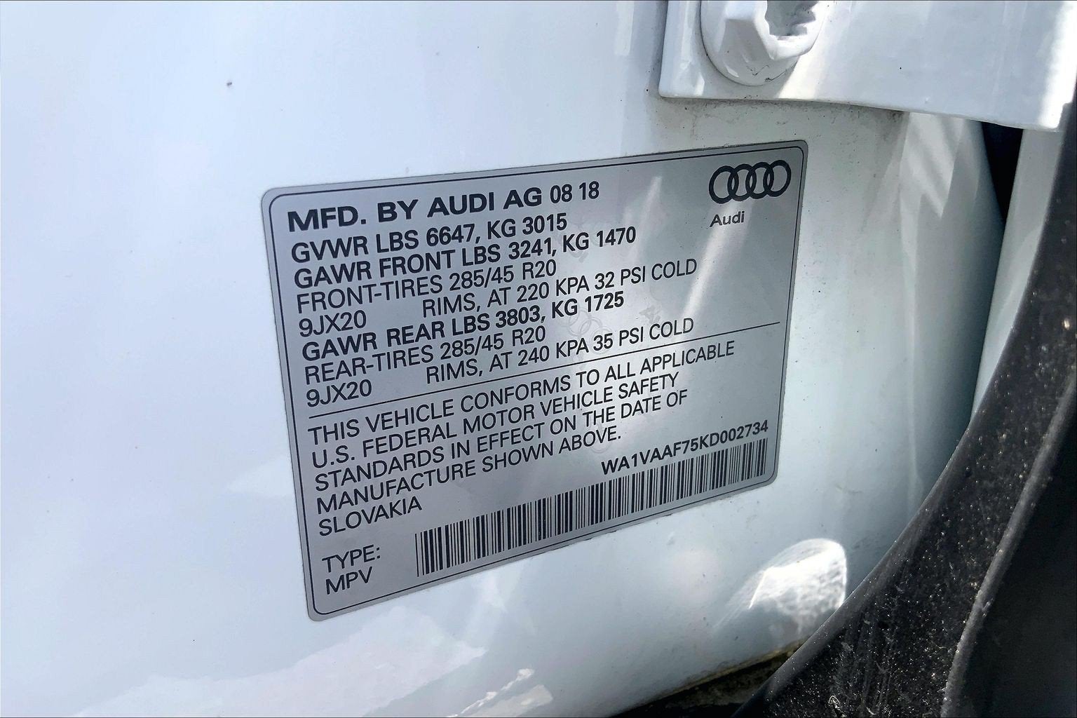 2019 Audi Q7 Prestige